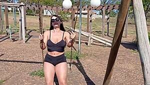 Hot Latina in Shorts Teases on Street, Pays Blowjob to Stranger and Gets Cum on Tits!