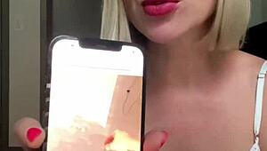 Blonde Milf Rates Dicks In Lingerie