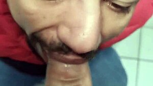 Amateurs intensely suck monster cocks