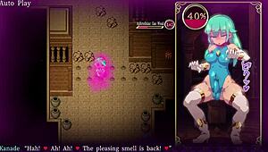 Mage Kanade's Futanari Dungeon Level 1 Features Handjob Scenes in Ero Gameovers.