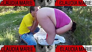 Fat Curvy Woman Eats Pussy Cookies and Gets Water Bottle in Ass