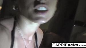 Capri Cavanni Teases Her Wet Pussy with Amazing Big Tits