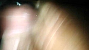 Sensual self-pleasure in the restroom