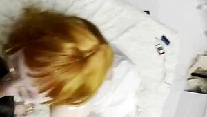 Red-Haired Beauty Sucks My Dick