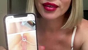 Blonde Milf Rates Dicks In Lingerie