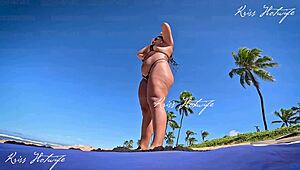 Hey, what would you do seeing me slutty in a micro bikini at the beach?