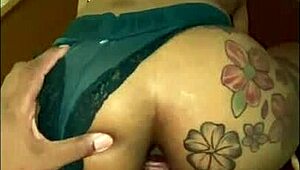 Young Ebony Teen Deepthroats Monster Cock on Sofa