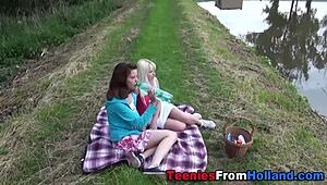 Taste that small tits teen's delicious pussy!