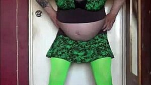 Bisexual crossdresser savors his own piss, craving yours in shy homemade close-up.