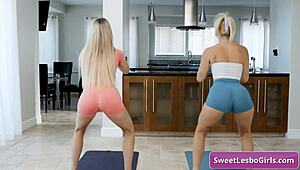 Blonde Girls Enjoy Wet Butt Licking and 69