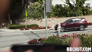 Skyler storm's POV encounter with two big black cocks on the streets