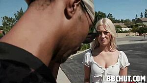 Skyler storm's POV encounter with two big black cocks on the streets