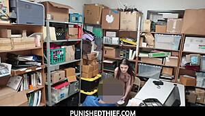 Thief Teen 18+ Anastasia Rose Gets Hard Fuck Punishment By Cop In Garage