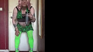 Bisexual crossdresser savors his own piss, craving yours in shy homemade close-up.