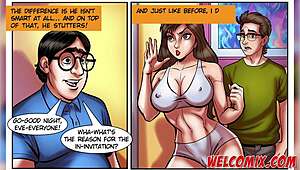 Crazy MILFs Swap in Bed, Fucking Nerd Stallion Wildly