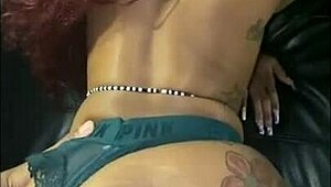 Young Ebony Teen Deepthroats Monster Cock on Sofa