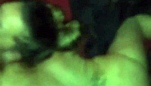 Three-way action with a small-framed girl and big dicks