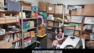 Thief Teen 18+ Anastasia Rose Gets Hard Fuck Punishment By Cop In Garage