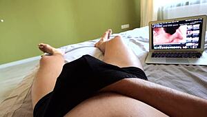 My Stepsister Helps Me Cum After Seeing Jerk Off POV Deepthroat