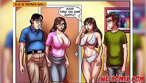 Crazy MILFs Swap in Bed, Fucking Nerd Stallion Wildly