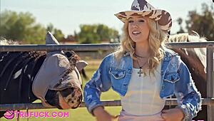 How A Real Cowgirl Rides Jay Romero River Lynn With Big Ass And Tits POV