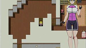 losing a race and he grabs the blonde's big tits!