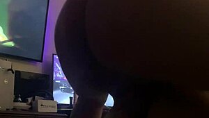 The wife is getting her pussy and ass fucked hard, squirting everywhere