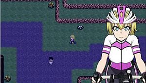 losing a race and he grabs the blonde's big tits!