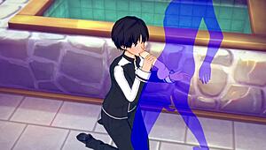 sword art online yaoi - kirito, suck me off with a cumshot now!
