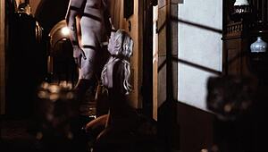 Wicked blonde inn keeper encounters mysterious stranger in intriguing adventure