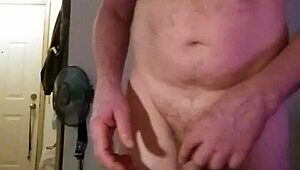 After 30 minutes of intense solo masturbation, the dripping cumshot finally arrives.