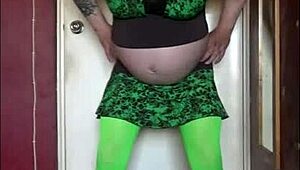 Bisexual crossdresser savors his own piss, craving yours in shy homemade close-up.