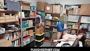 Thief Teen 18+ Anastasia Rose Gets Hard Fuck Punishment By Cop In Garage