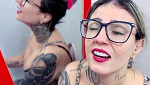 Ela dragged me into the unisex restaurant bathroom for wild public sex with monster cock.