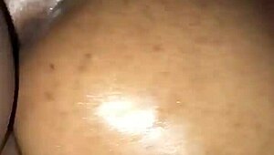 Curvy ebony MILF gets oiled up for some intense action