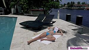 three horny sluts licking pussy