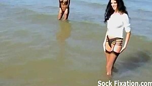 Hey, join this wet pantyhose stockings orgy with sucking and feet play. It's a group lesbian fetish fun