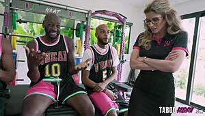 Basketball team gets dp group sex with stepsisters Lory Lace