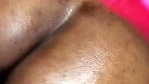 Curvy ebony MILF gets oiled up for some intense action