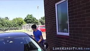 British MILF gives a sensual handjob and blowjob