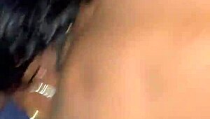 Ebony threesome with black amateur