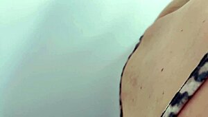 Ela dragged me into the unisex restaurant bathroom for wild public sex with monster cock.