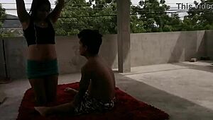 de practicar el yoga pasamos a practicar posiciones sexuales hasta follar bien rico