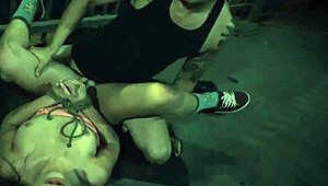 teen's first extreme dildo bondage