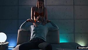 brunette babe loving doggystyle fuck