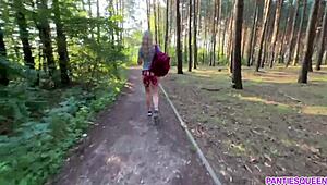 Stepbrother Cranks Lovense Lush Vibrator to Max in Public Park