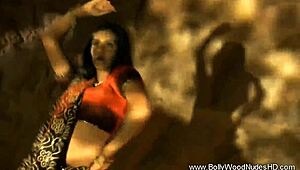 Exotic Indian beauty dances nude with sensual moves