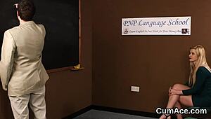 spicy bombshell gulping cum on her face 😋