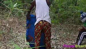 i was training outdoors when i suddenly fucked her big tits and pussy hard