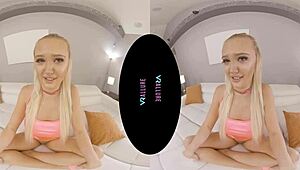 Scottish beauty with big boobs in shaved pussy VR video